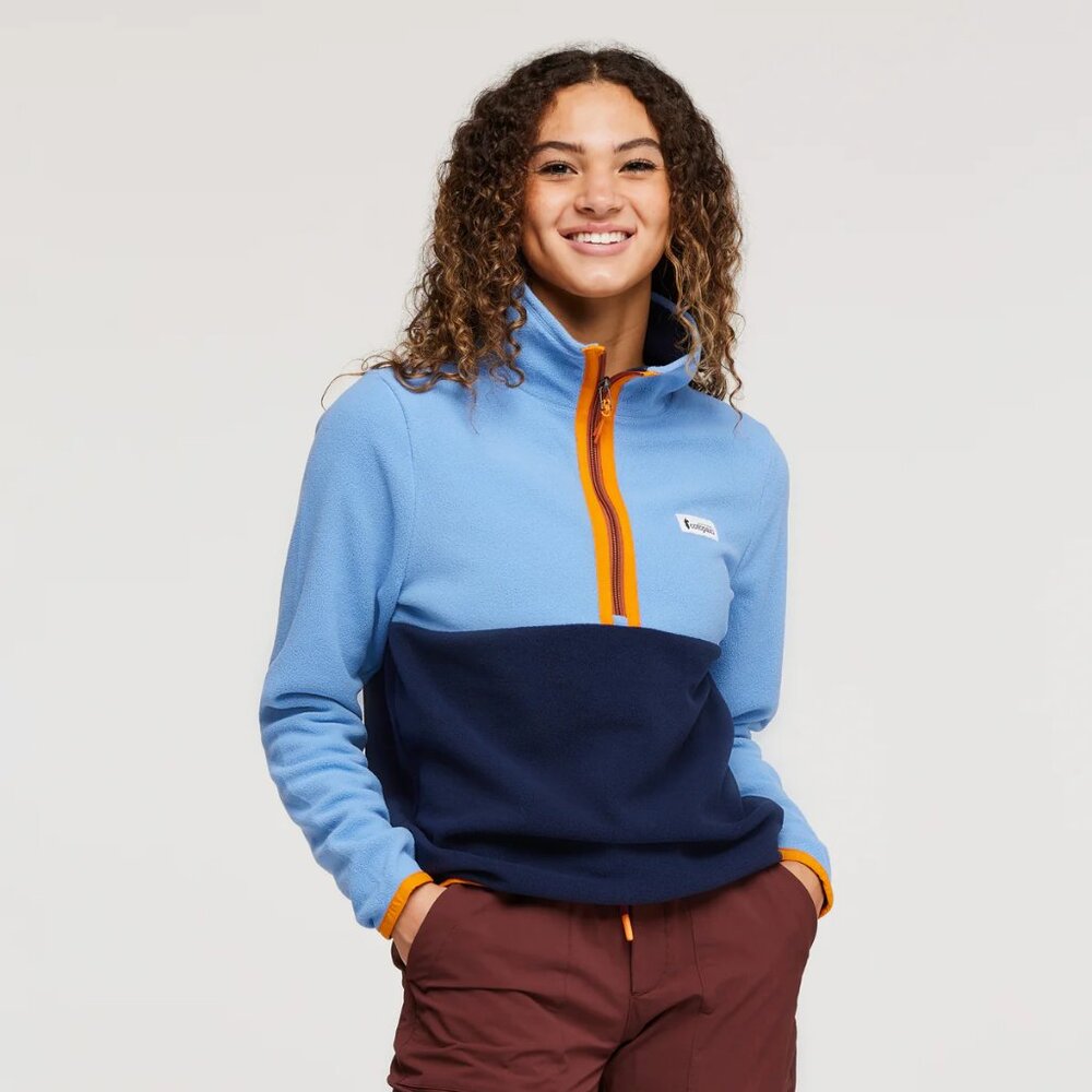 Cotopaxi Blue Colorblock Amado Fleece Half Zip Pullover Jacket